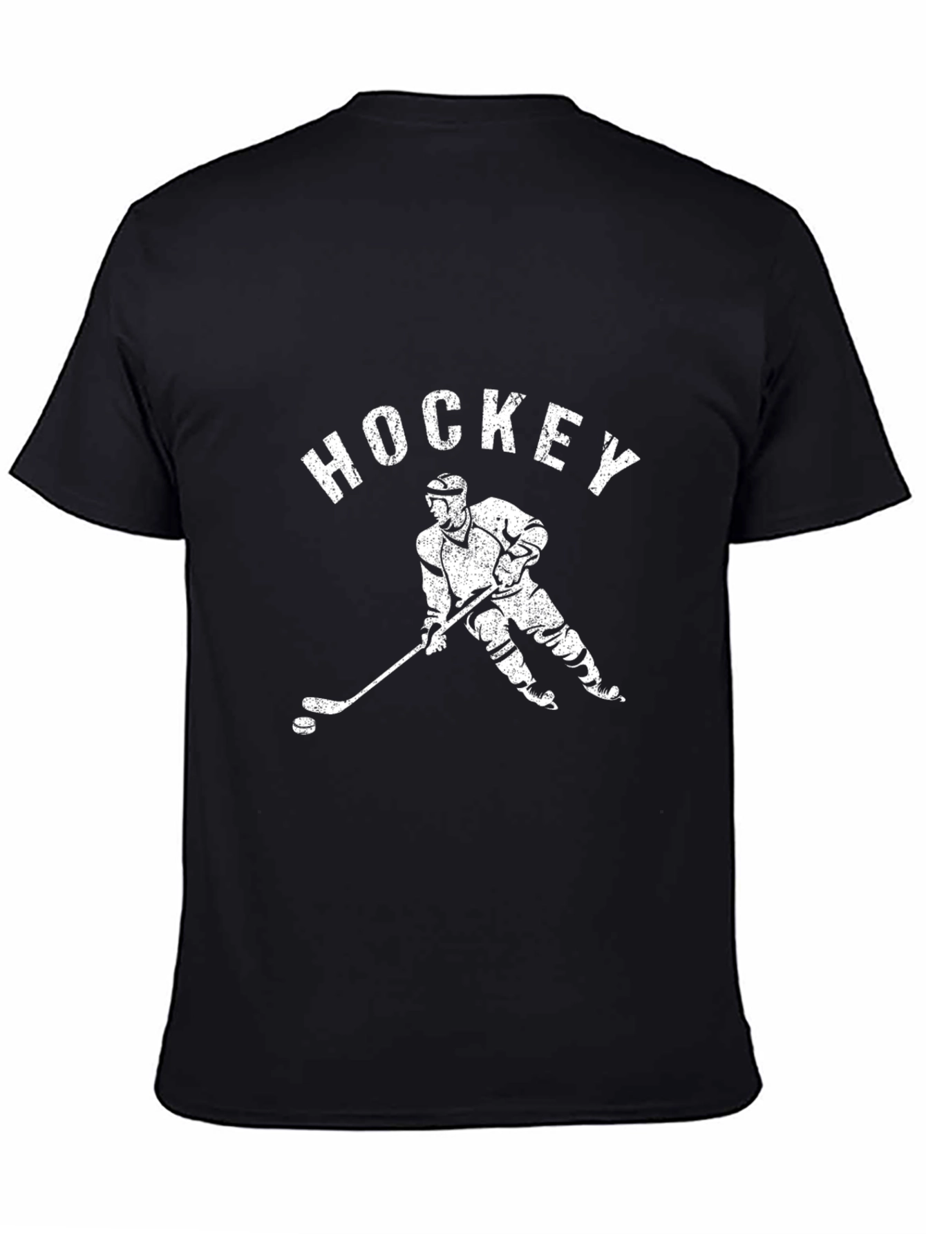 Black Vintage Hockey Graphic T-Shirt view 4