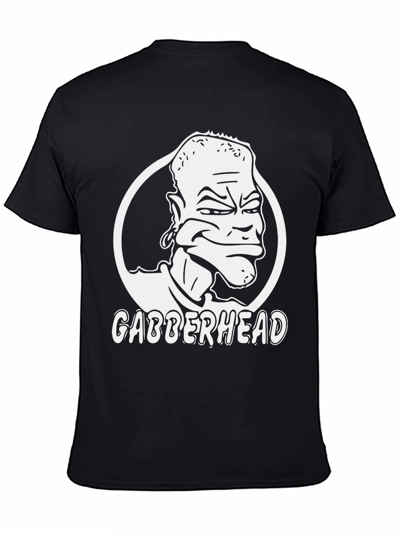 Black Gabberhead Graphic T-Shirt - Black Crew Neck Tee view 4