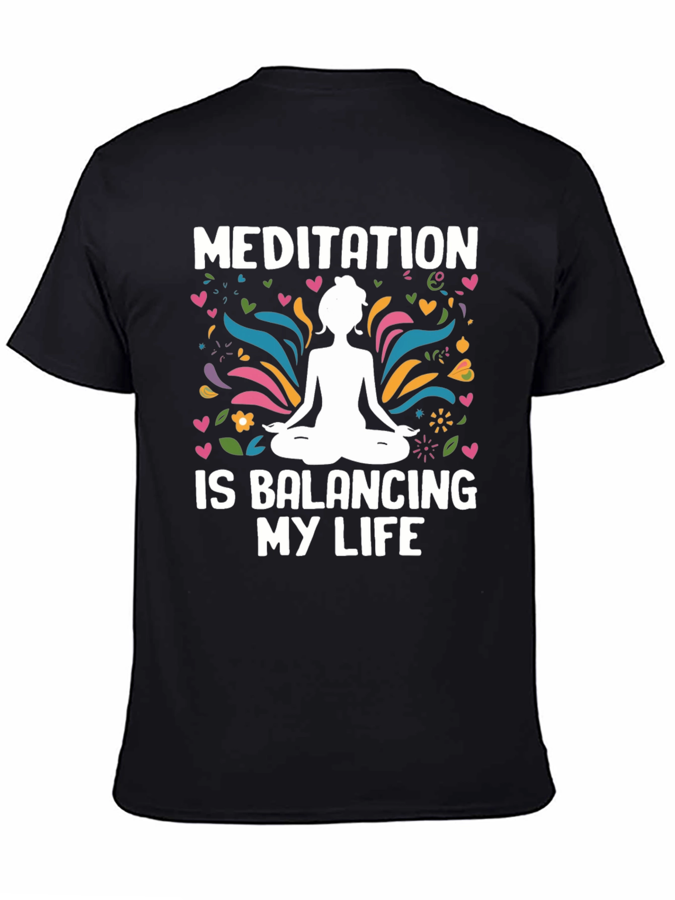 Black Meditation is Balancing My Life T-Shirt view 4