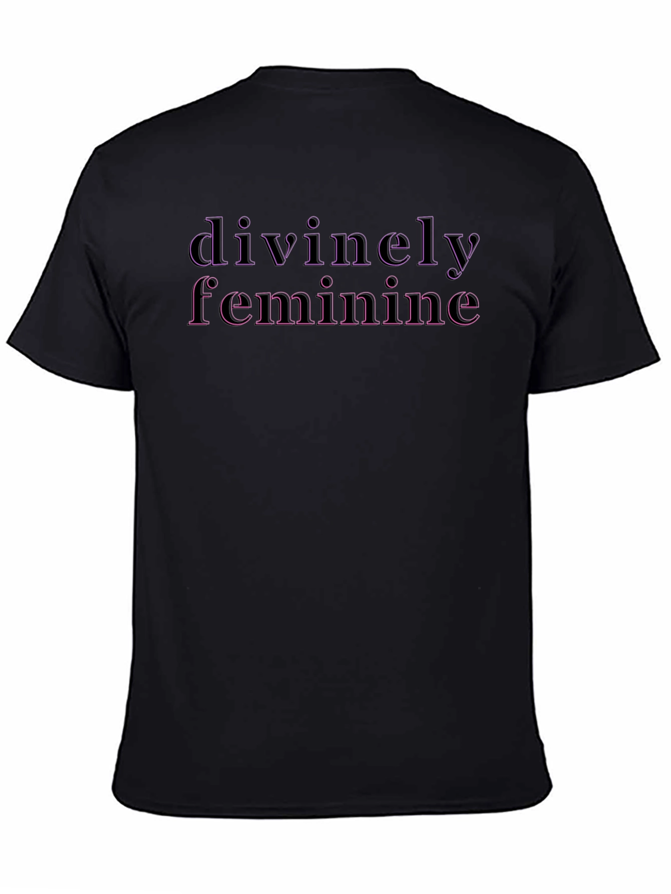 Black Divinely Feminine Graphic Tee - Black view 4