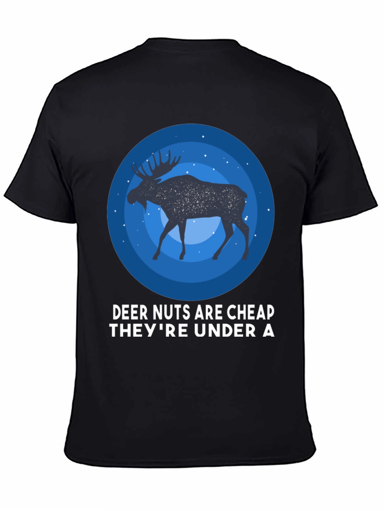 Black Deer Nuts T-Shirt - Funny Graphic Tee for Men view 4