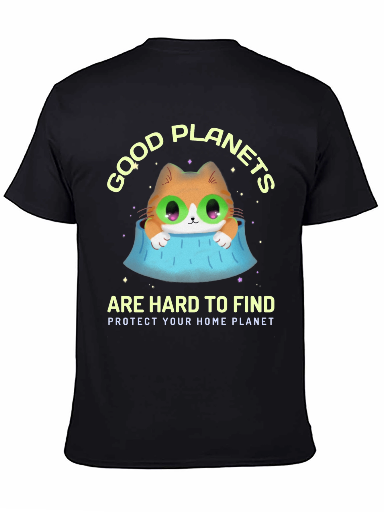 Black Good Planets Are Hard To Find T-Shirt view 4