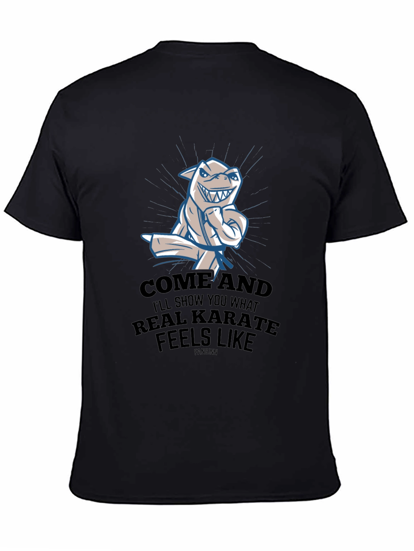 Black Karate Shark T-Shirt - Show Them What Real Karate Feels Like! view 4
