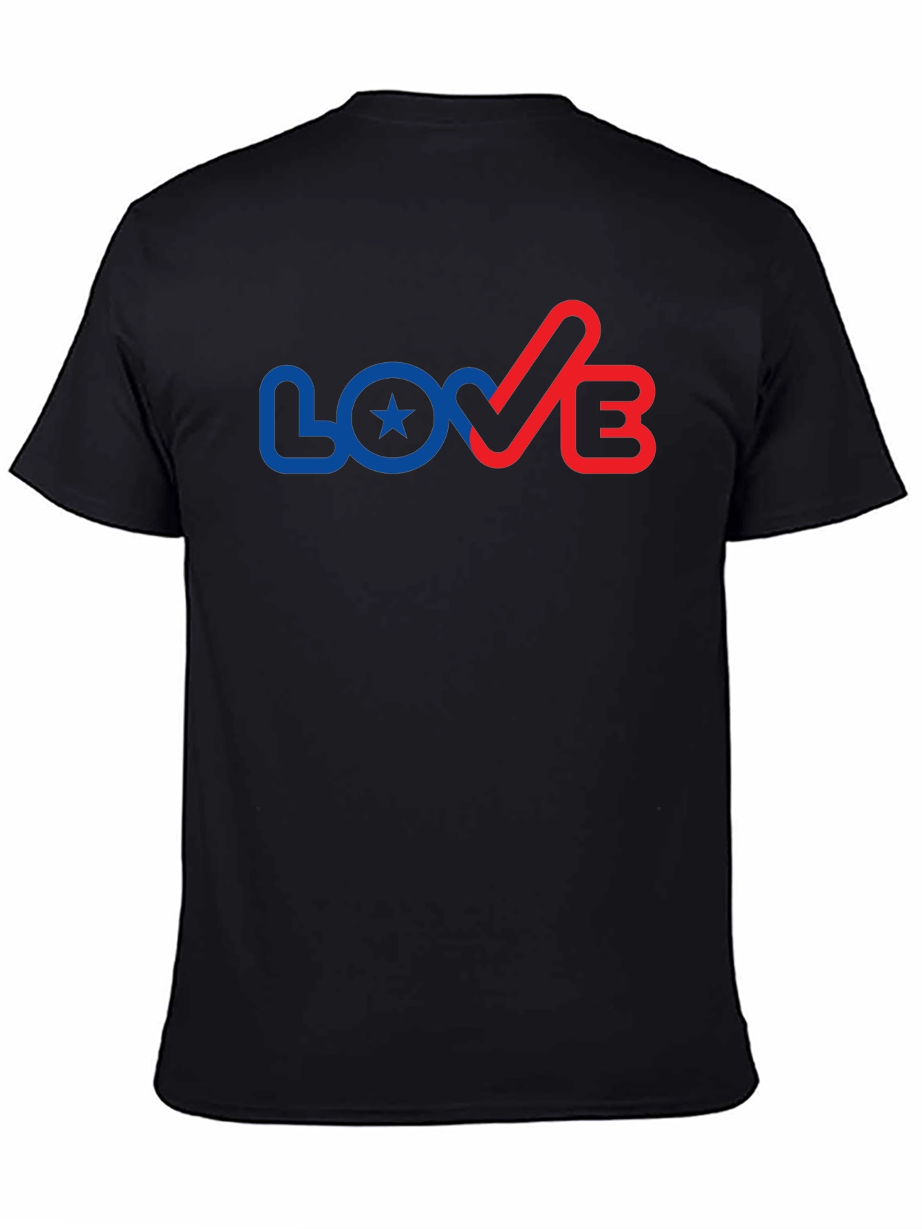 Black Patriotic Love T-Shirt view 4