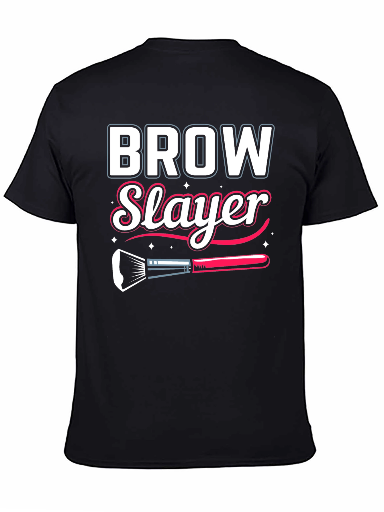 Black Brow Slayer T-Shirt - Makeup Artist Gift view 4