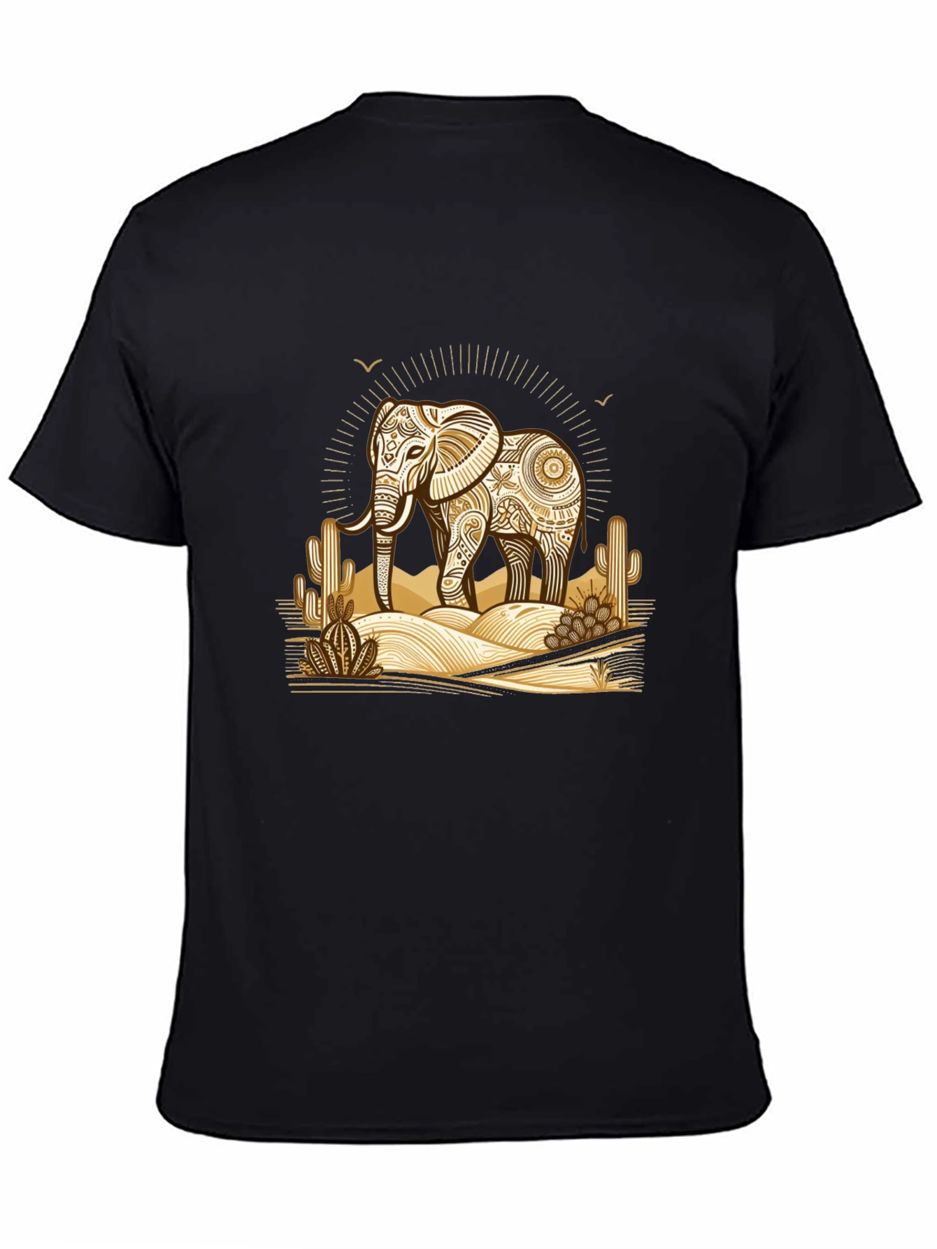 Black Elephant Desert Graphic Tee view 4