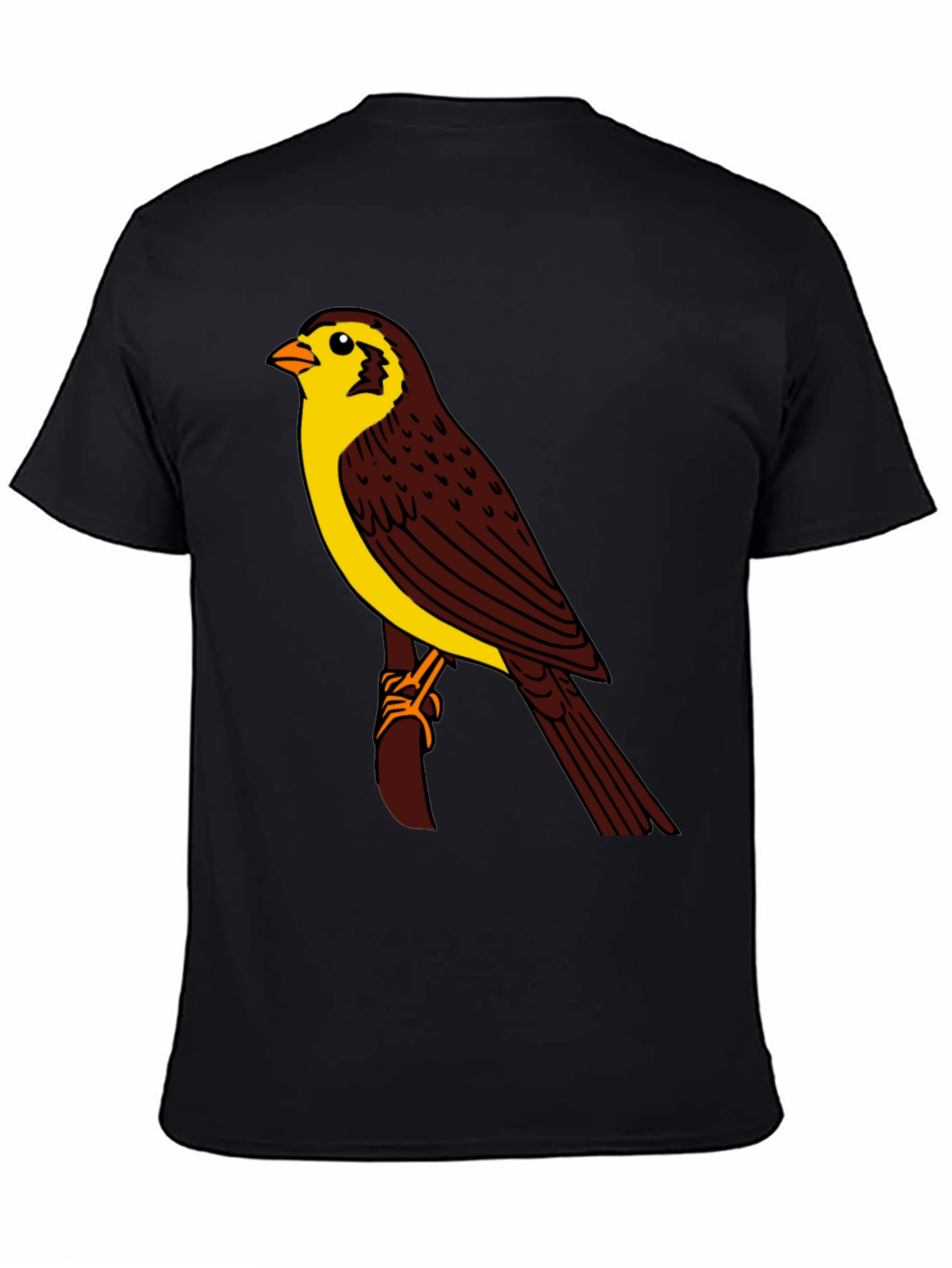 Black Bird Graphic T-Shirt - Black Crew Neck view 4