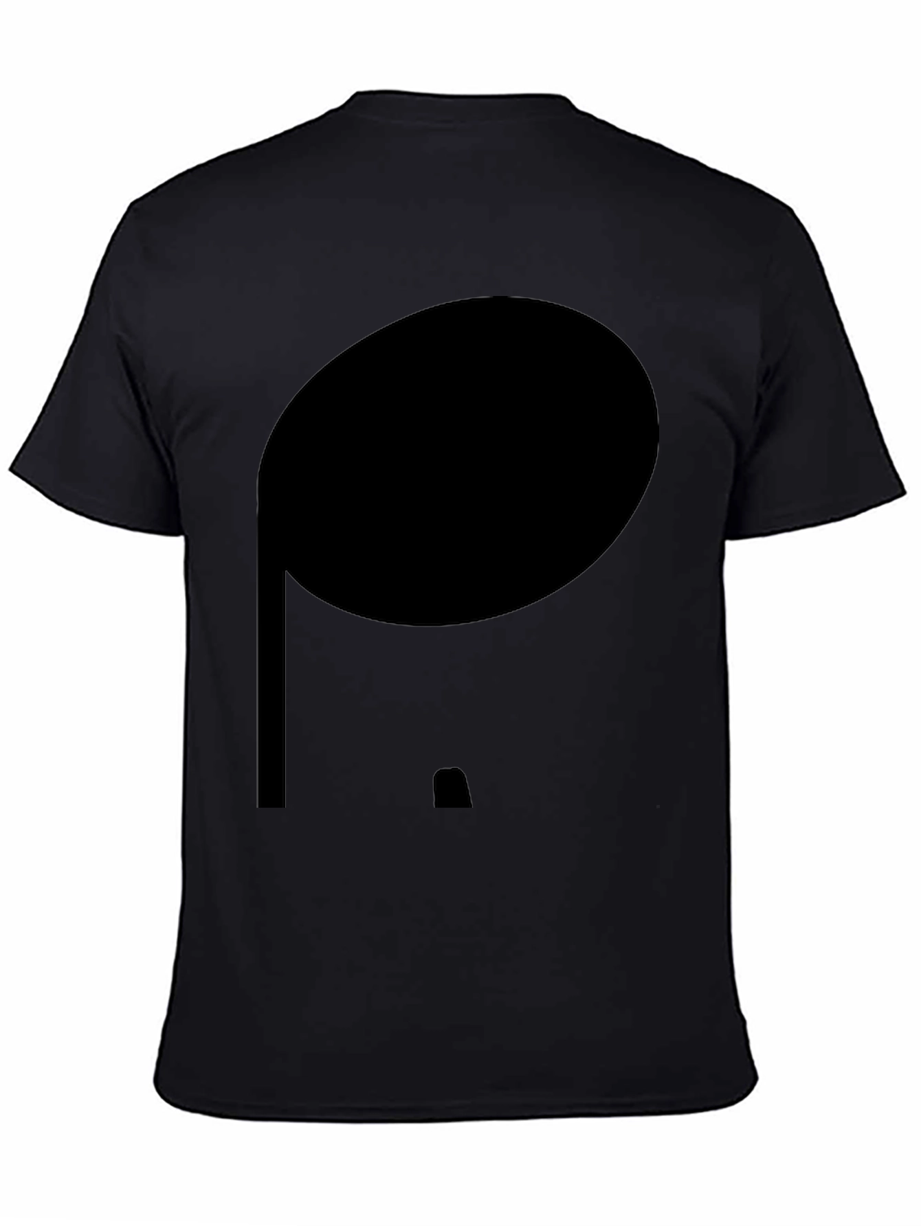 Black Minimalist Black Cotton Tee view 4