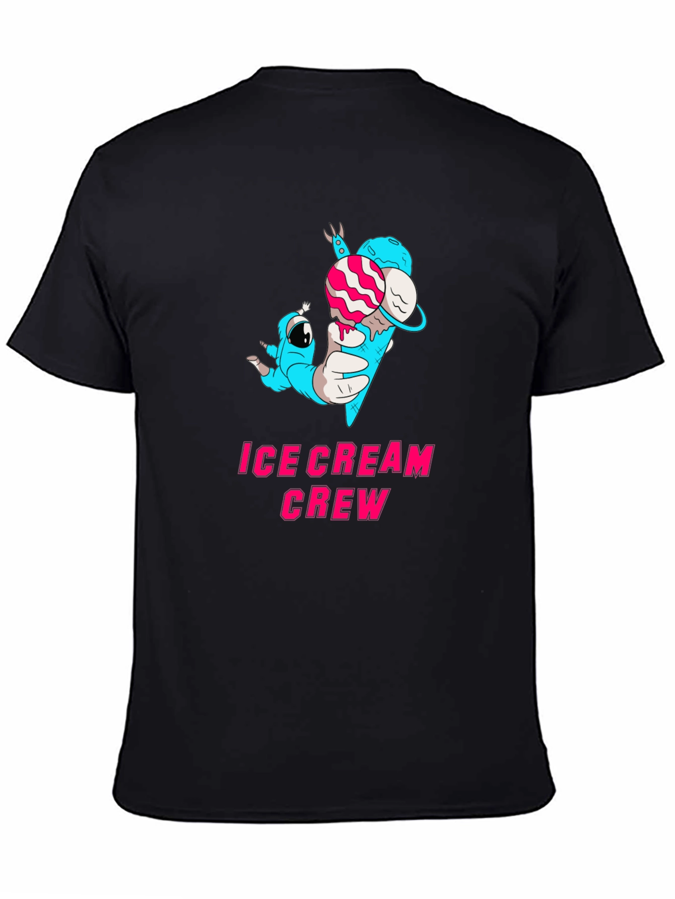 Black Ice Cream Crew Graphic Tee - Black Cotton Blend view 4