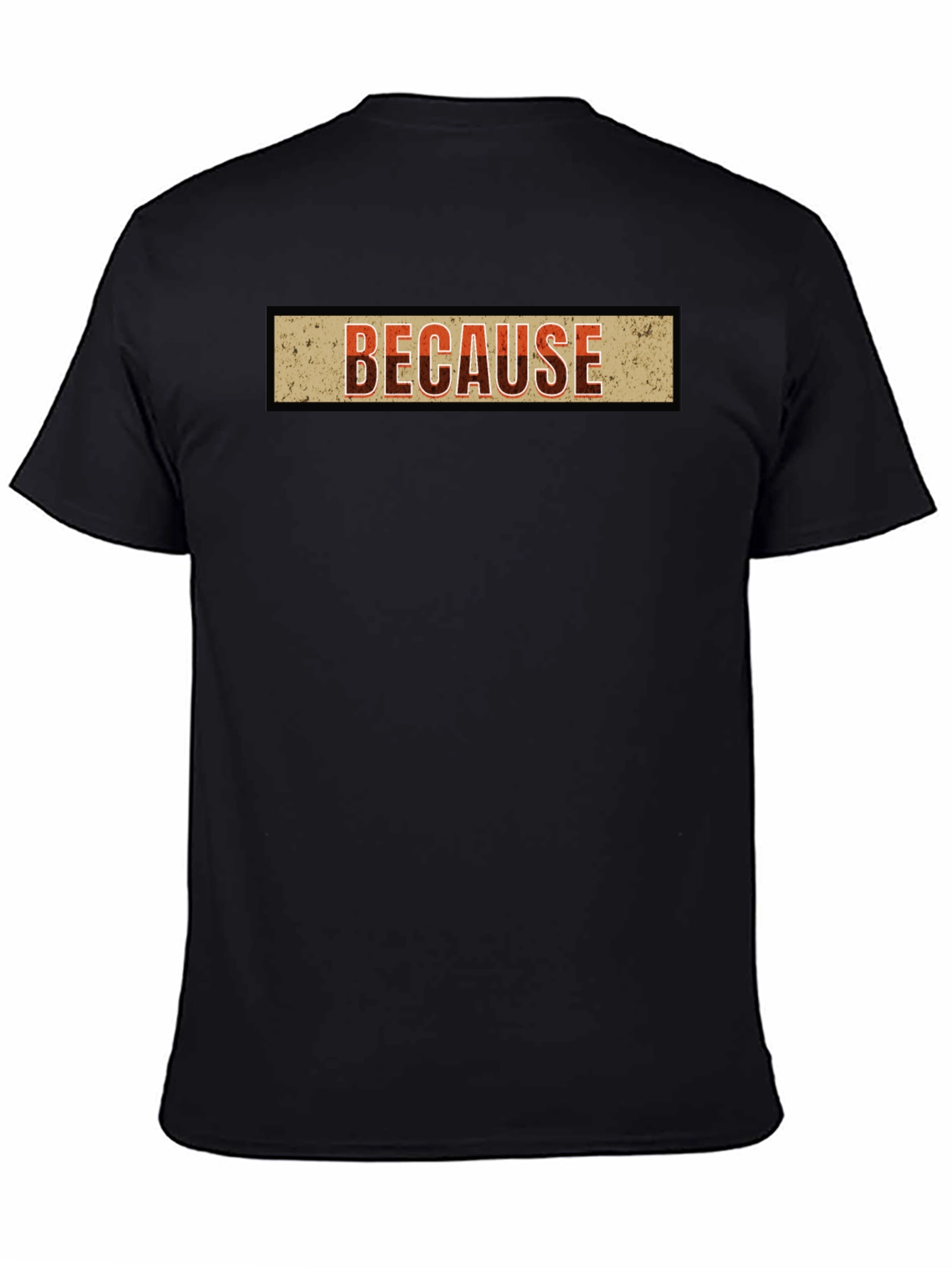 Black Because Graphic T-Shirt - Casual Style view 4