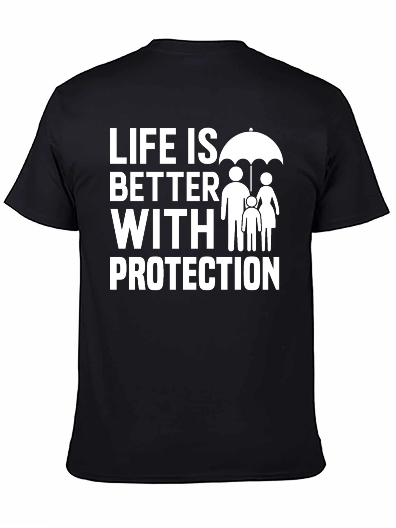 Black Life is Better with Protection Graphic Tee view 4
