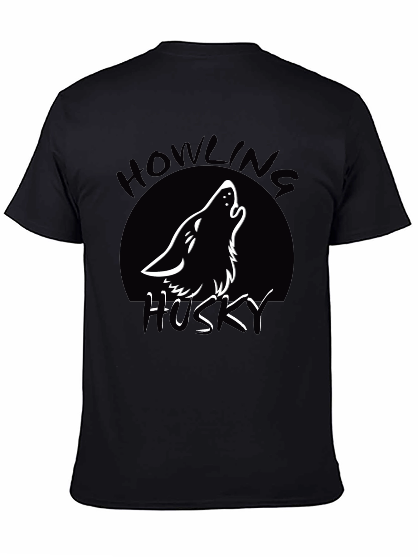 Howling Husky T-Shirt - Black - 4