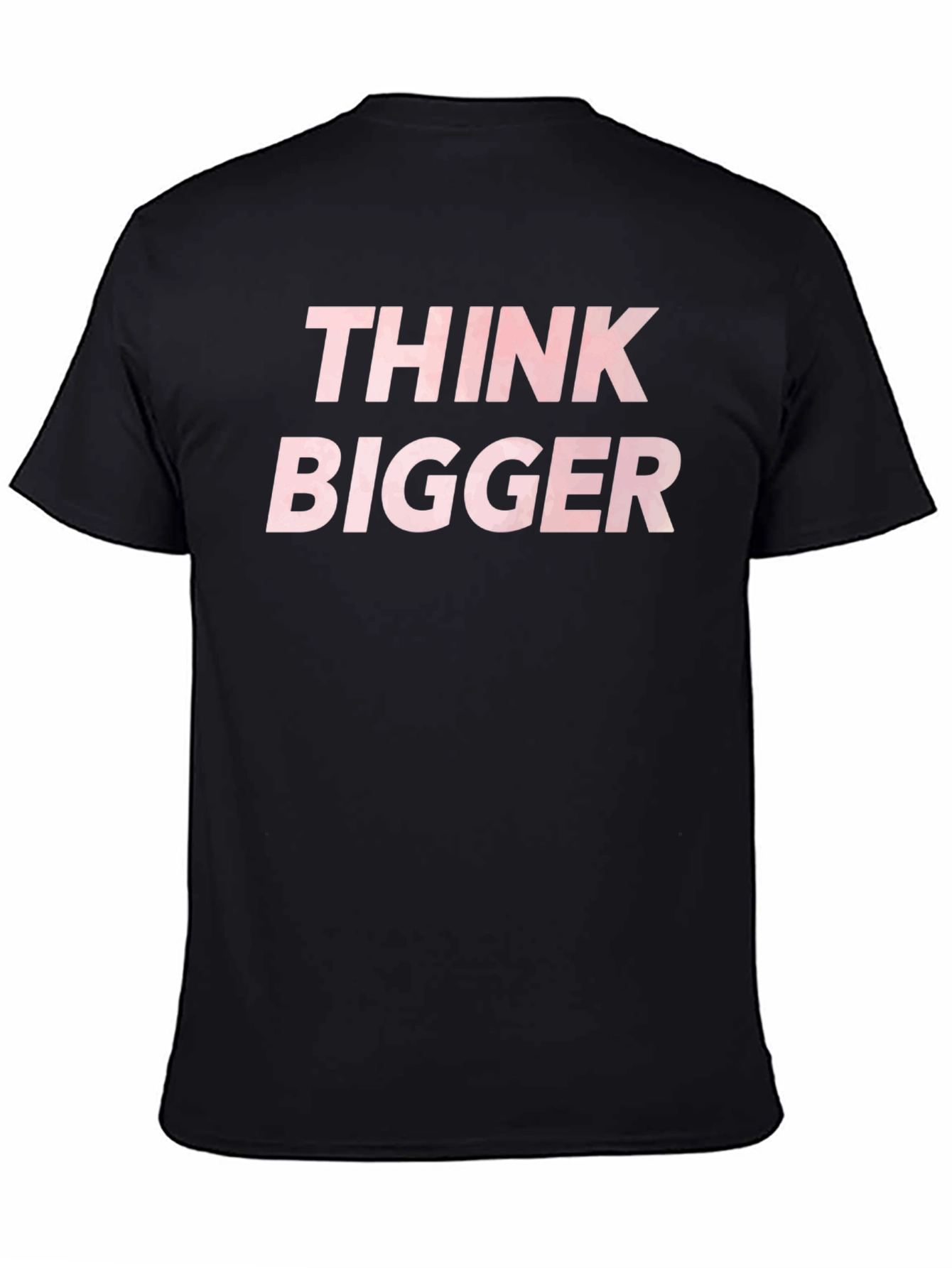 Black Think Bigger Graphic Tee - Motivational T-Shirt view 4