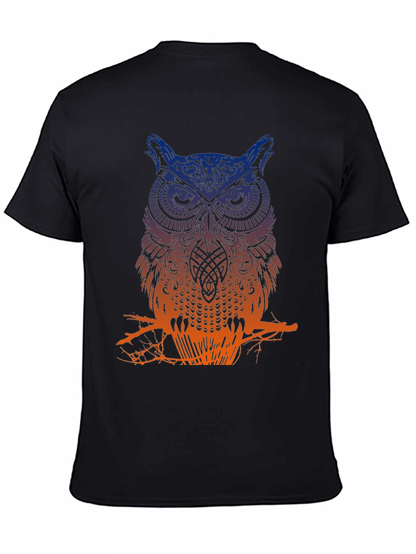 Black Owl Graphic Tee - Men's Black T-Shirt view 4