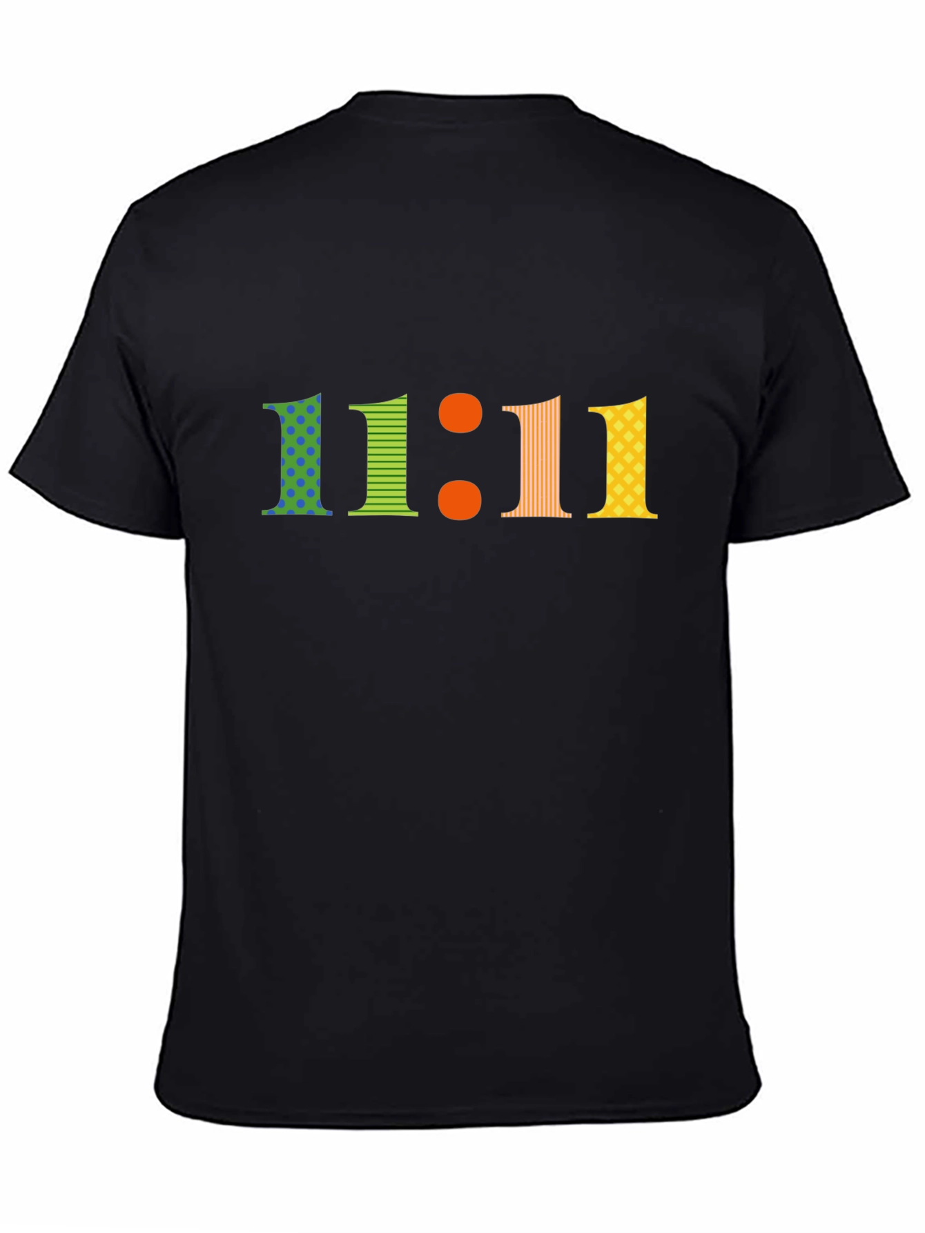 Black 11:11 Graphic Print T-Shirt view 4