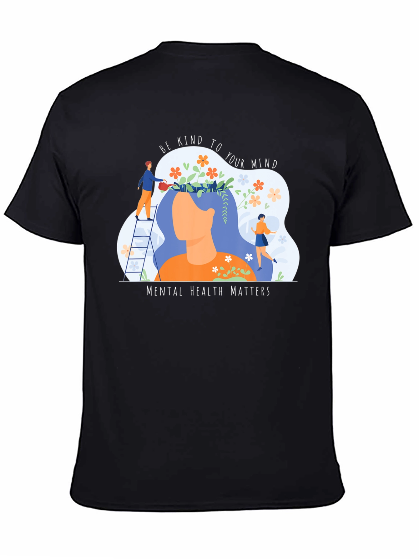 Black Mental Health Matters Graphic Tee - Be Kind To Your Mind view 4