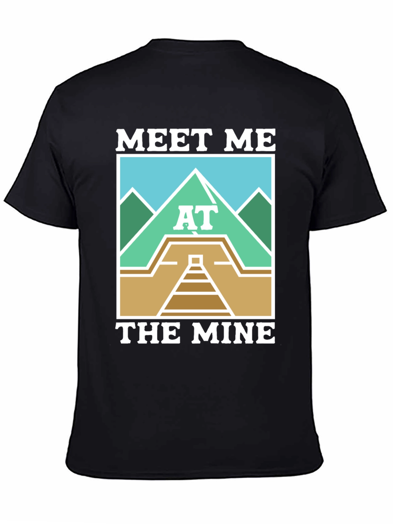 Black Meet Me at The Mine T-Shirt - Cool Graphic Tee view 4