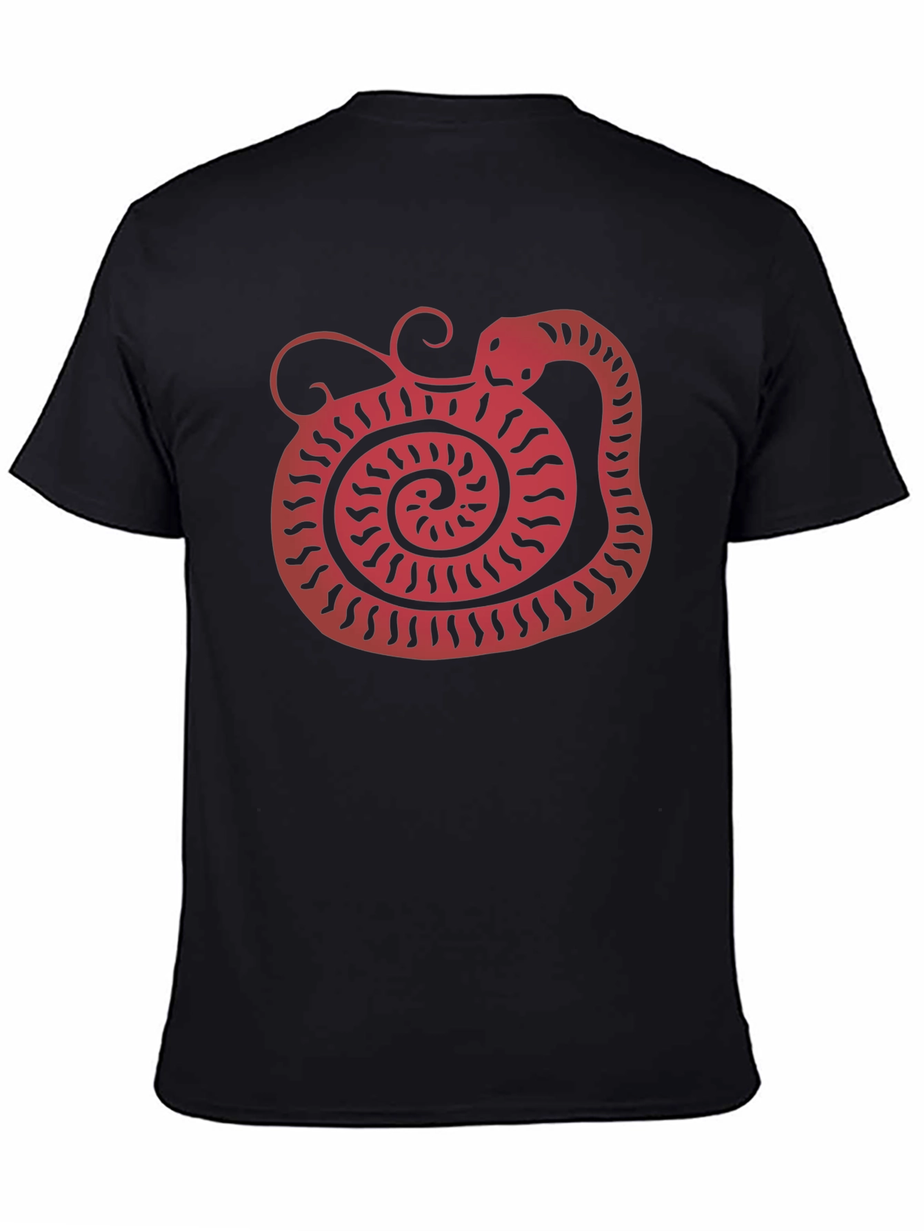 Black Snake Graphic Tee - Unique Red Serpent Design view 4