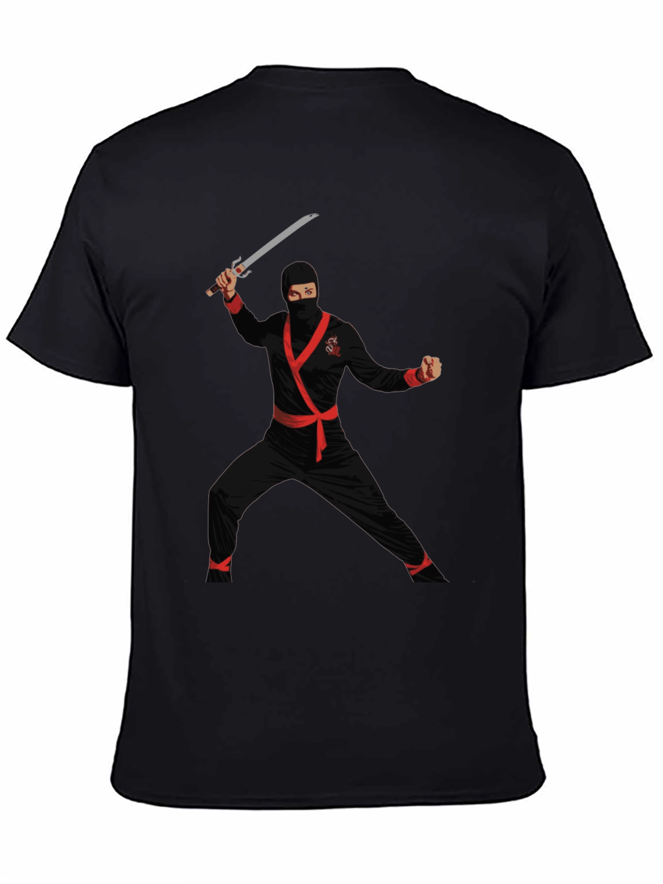 Black Ninja Graphic T-Shirt - Martial Arts Tee view 4