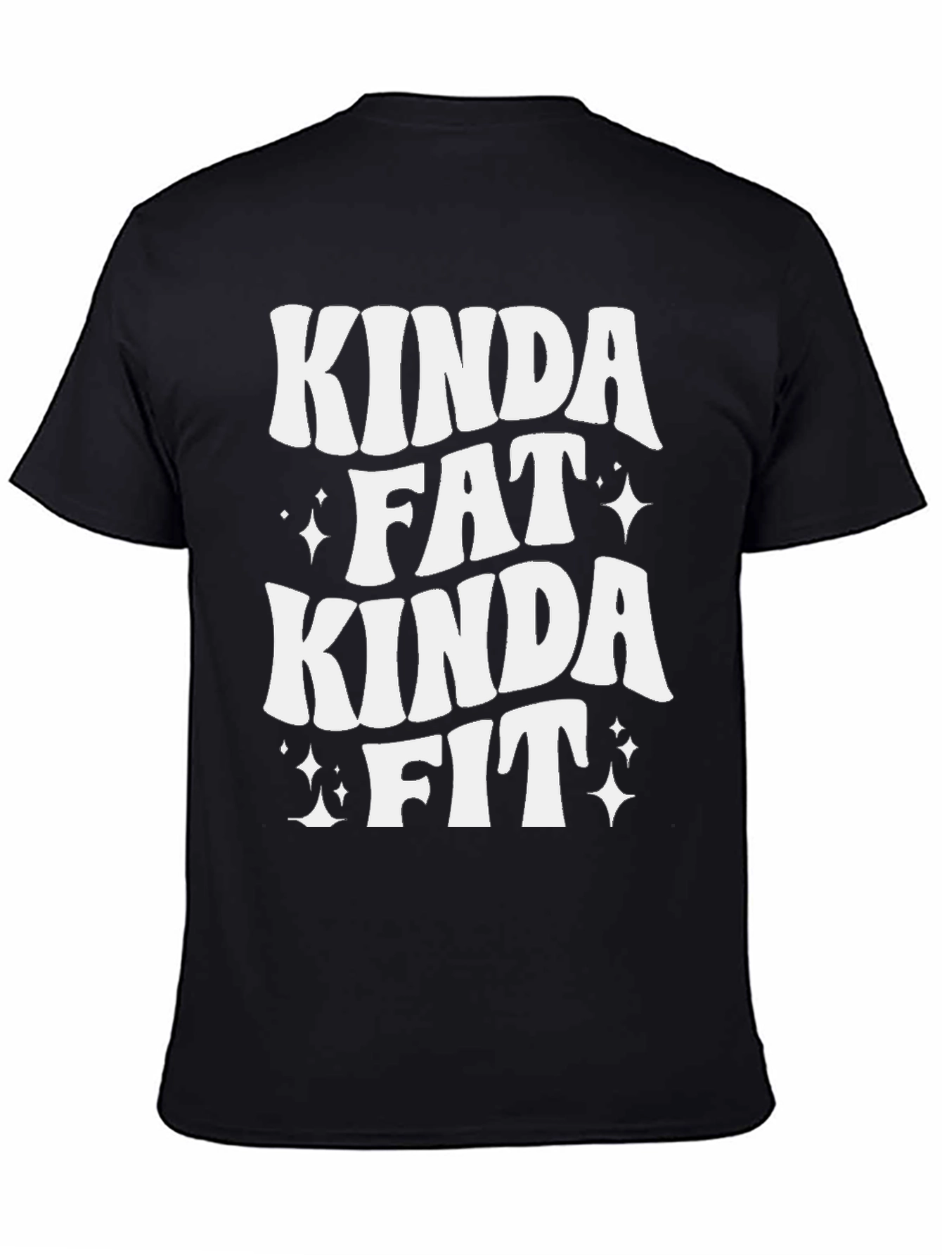 Black Kinda Fat Kinda Fit Graphic Tee - Unisex view 4