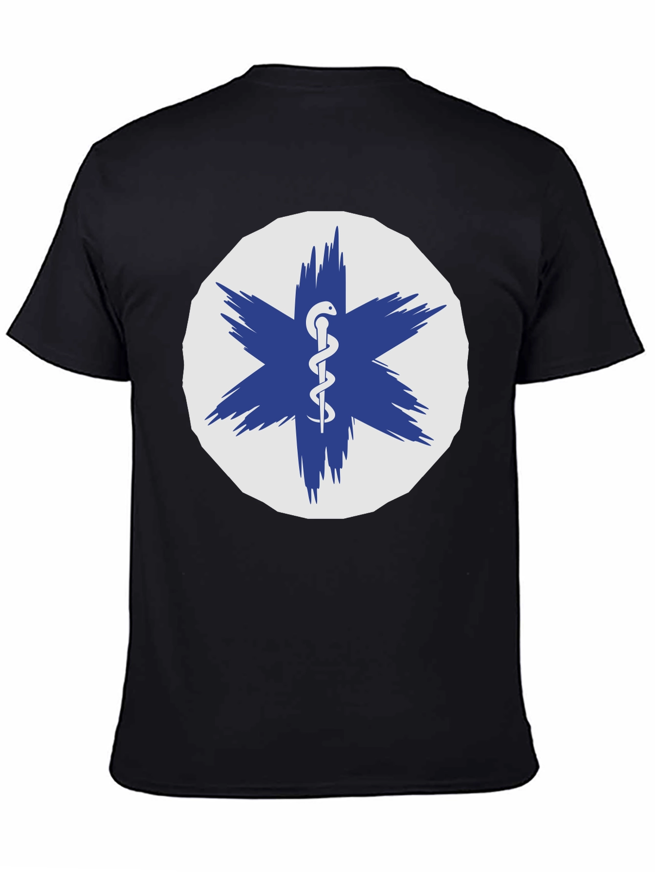 Black Medical Star of Life Black T-Shirt view 4