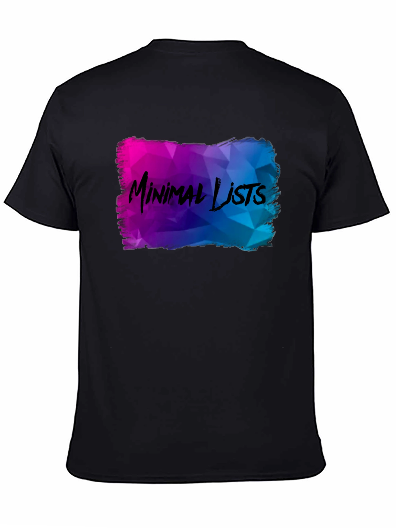 Black Minimal Lists Graphic T-Shirt - Unique Design view 4
