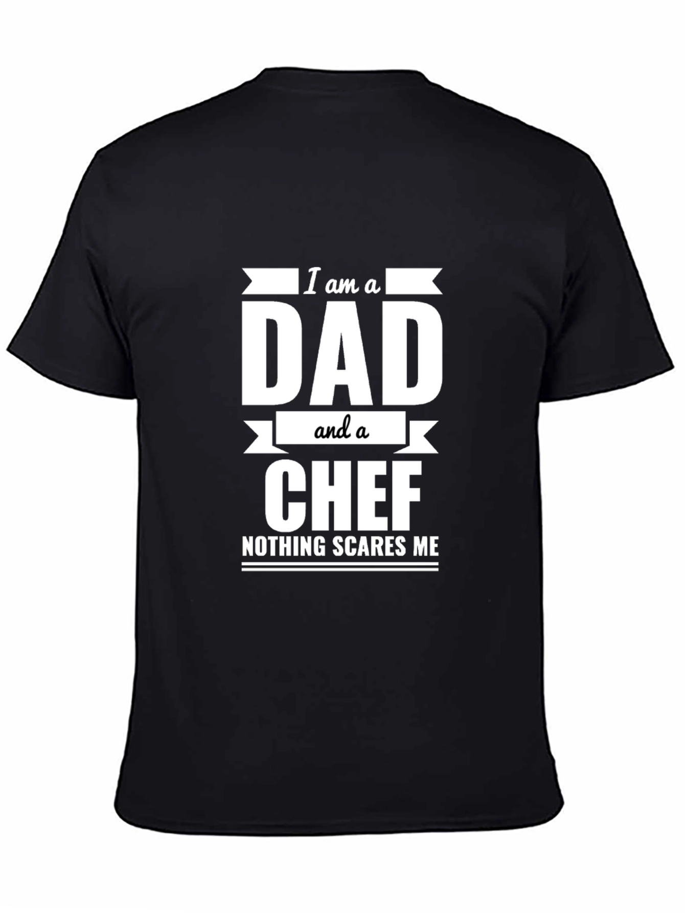 Black Dad and Chef T-Shirt - Nothing Scares Me view 4