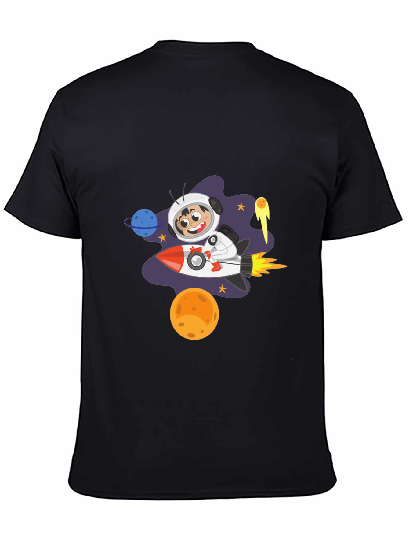 Black Astronaut Kid's T-Shirt view 4