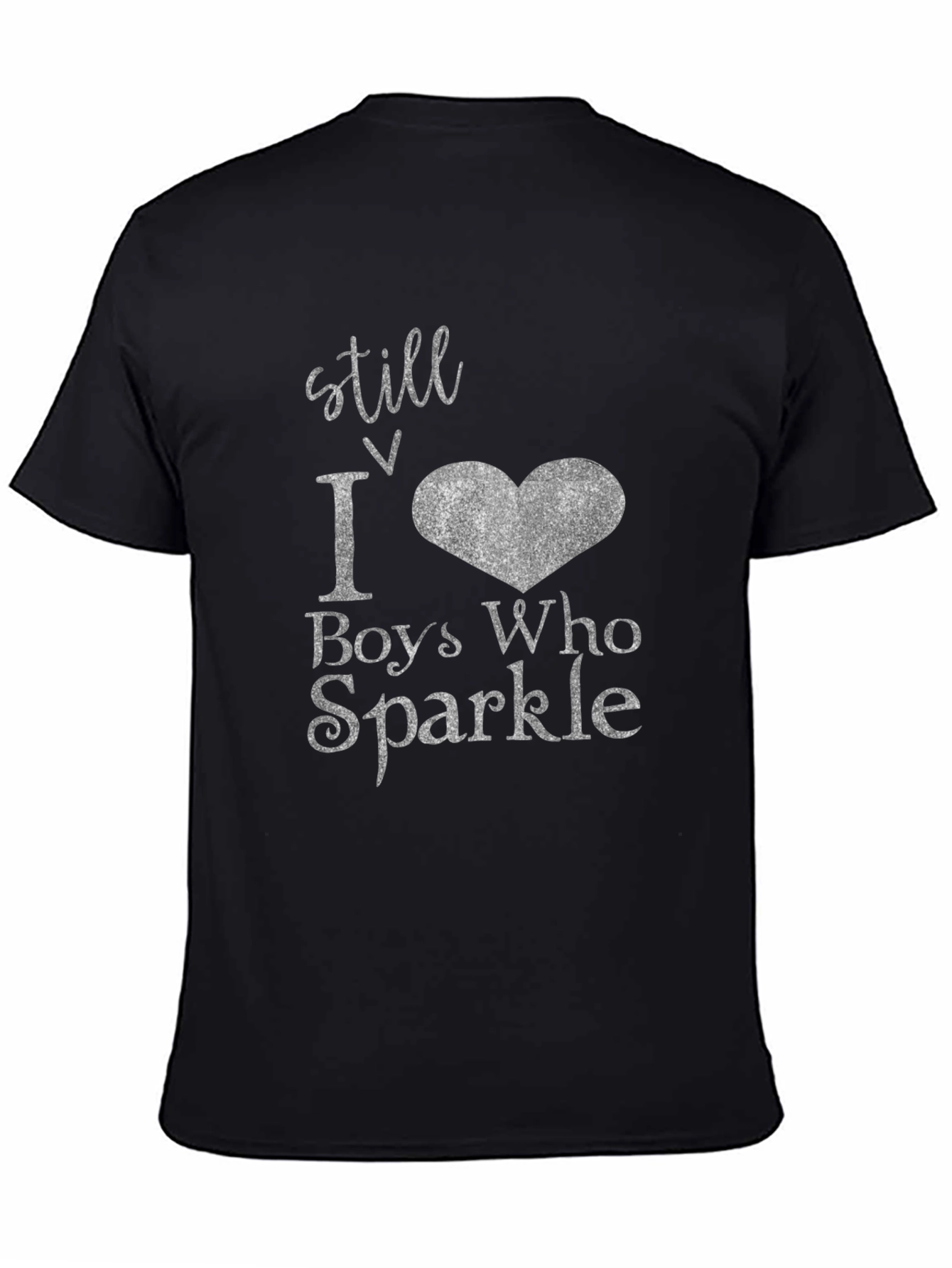 Black Still Love Boys Who Sparkle Black T-Shirt view 4