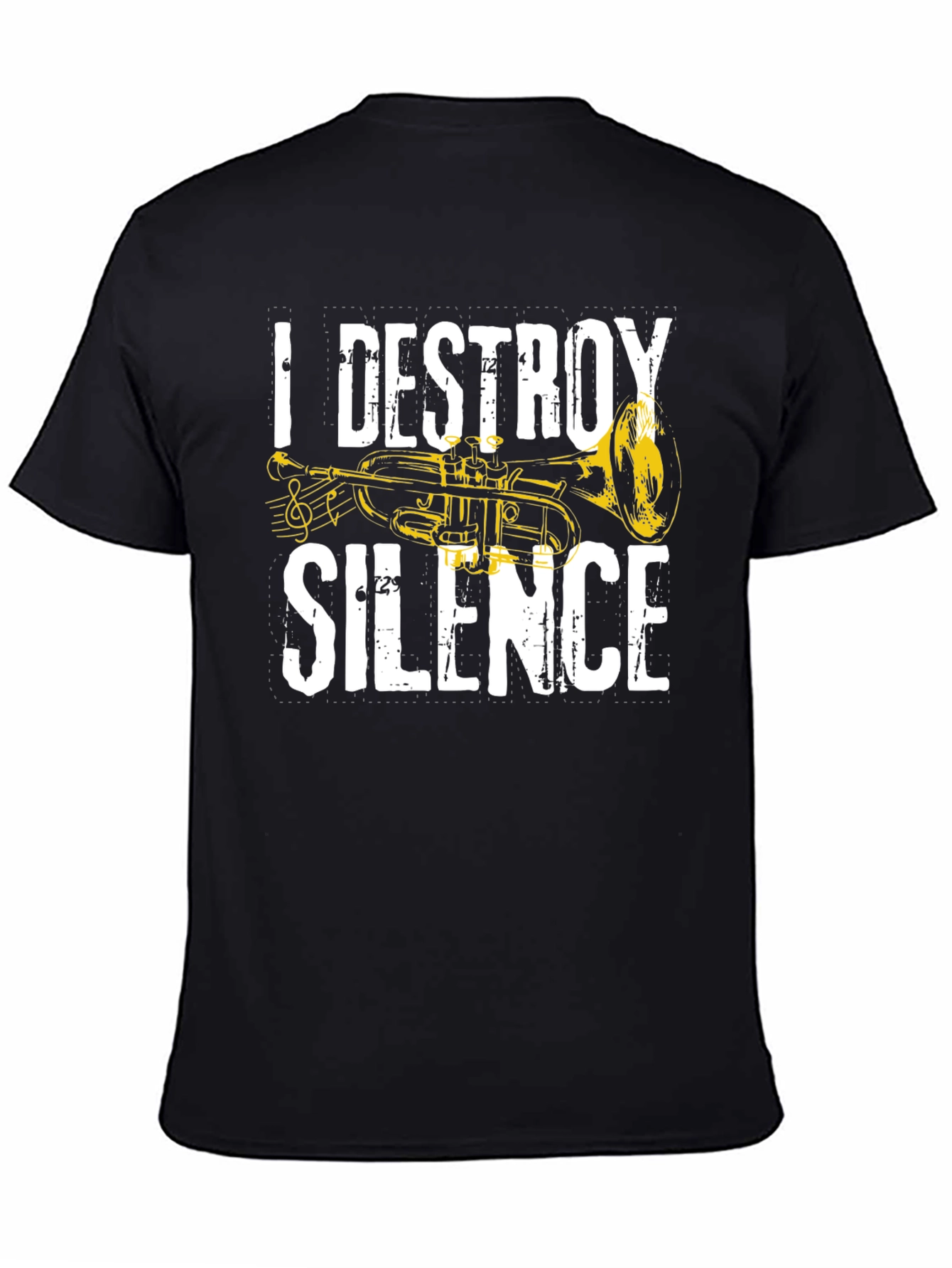 Black I Destroy Silence T-Shirt - Musician Tee view 4