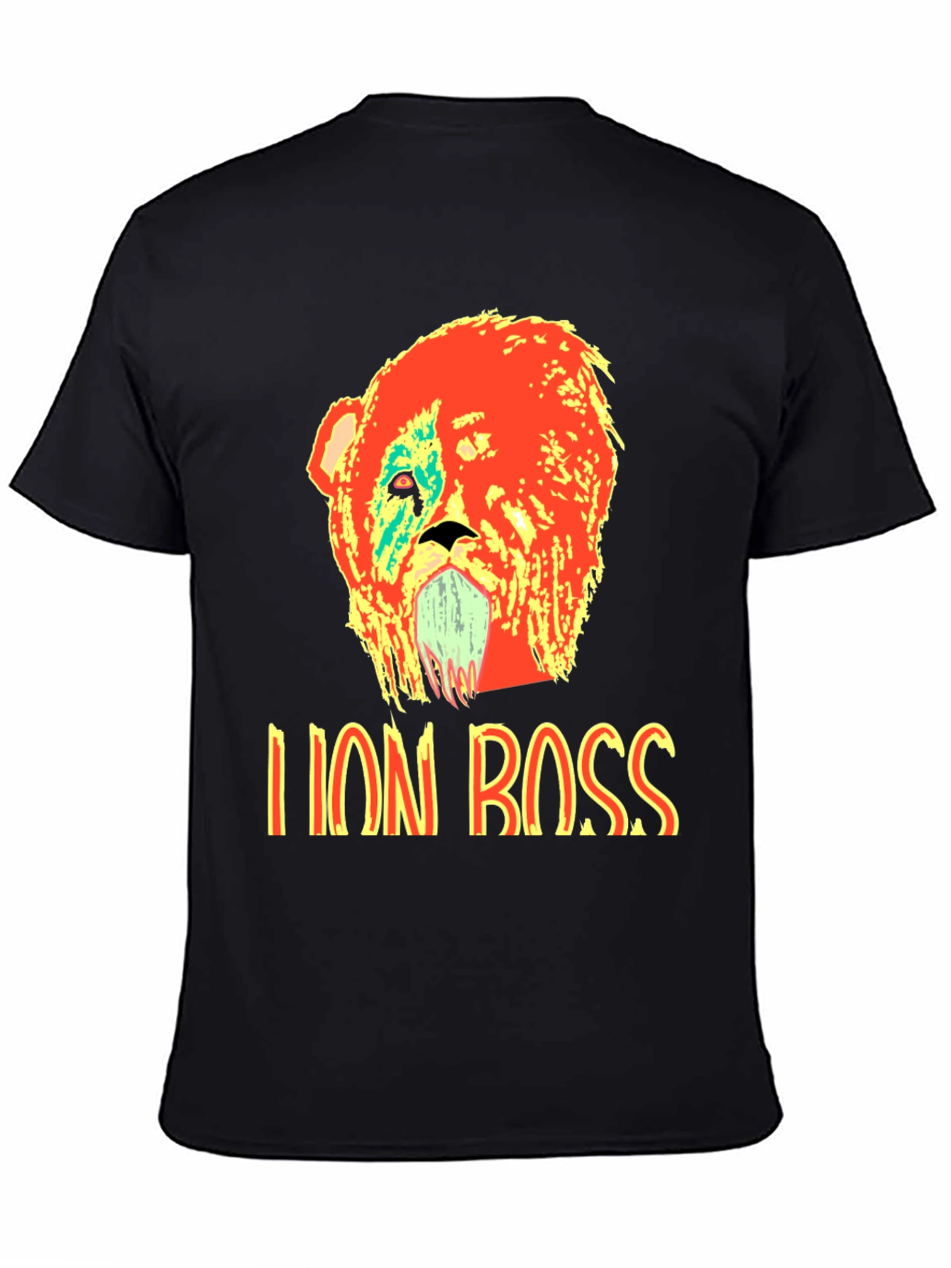 Black Lion Boss Graphic T-Shirt - Bold Design view 4