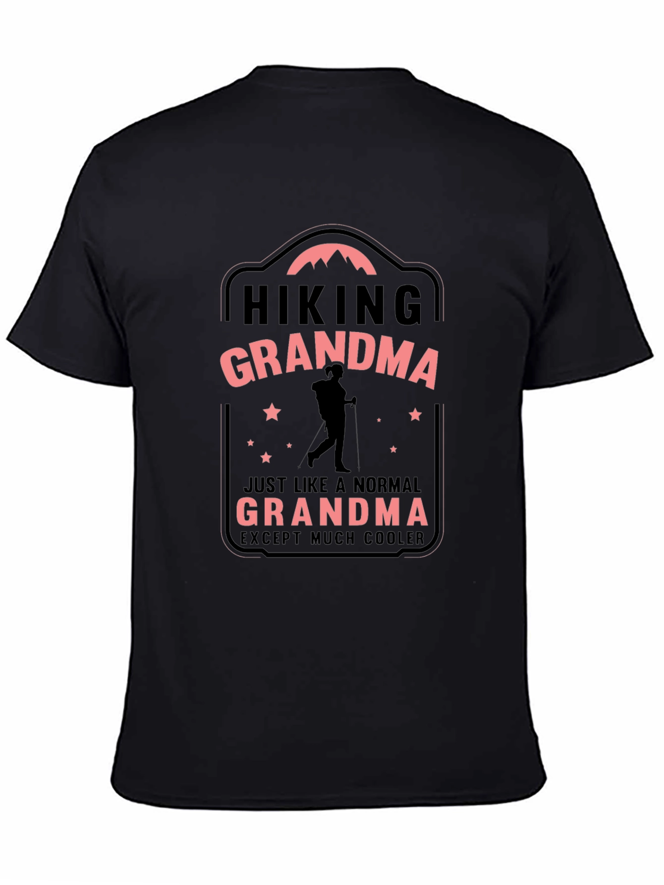Black Hiking Grandma T-Shirt - Except Much Cooler view 4