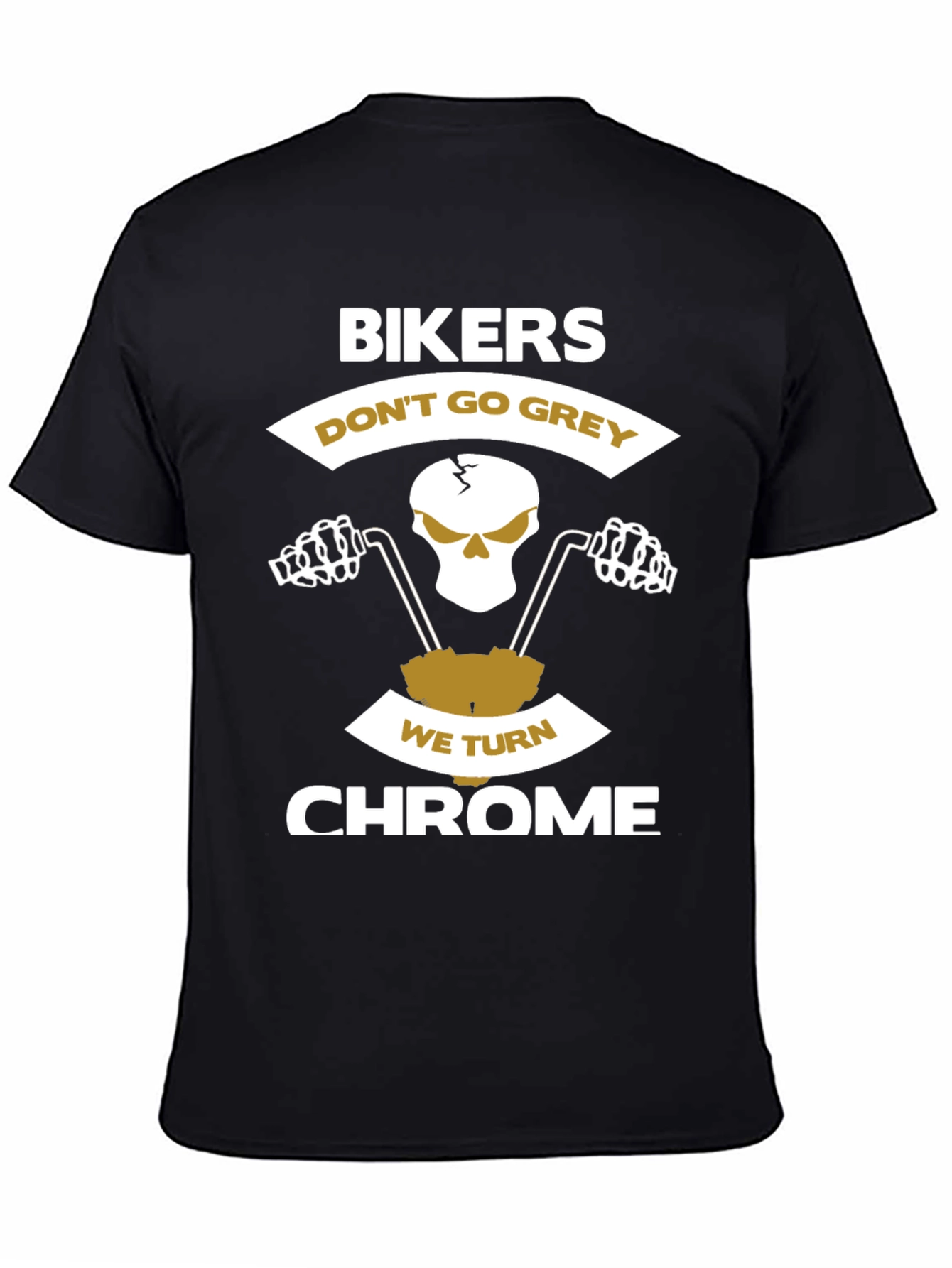 Black Biker Chrome T-Shirt view 4