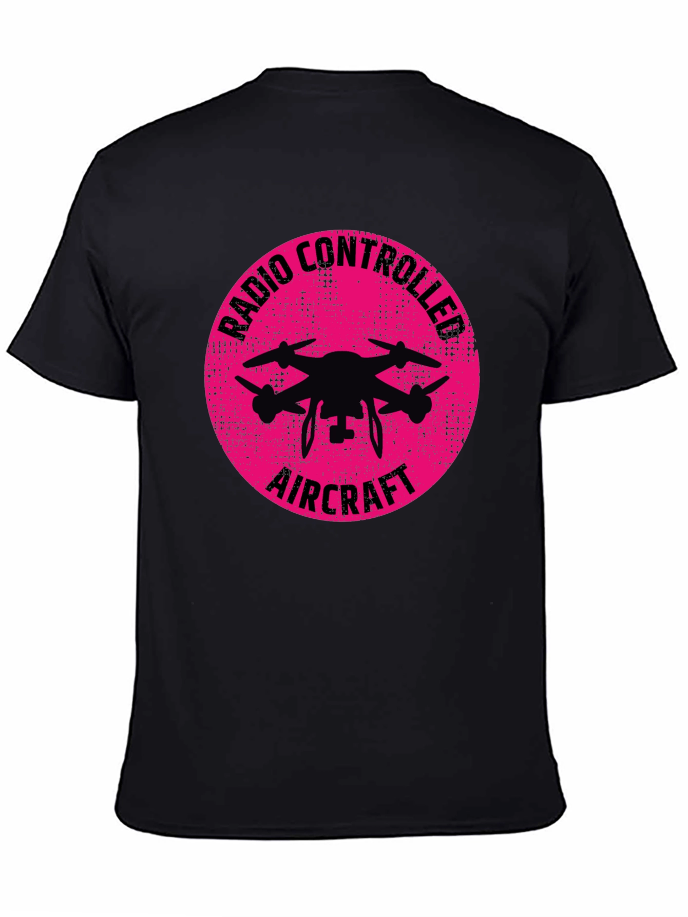 Black Radio Controlled Aircraft Graphic Tee view 4