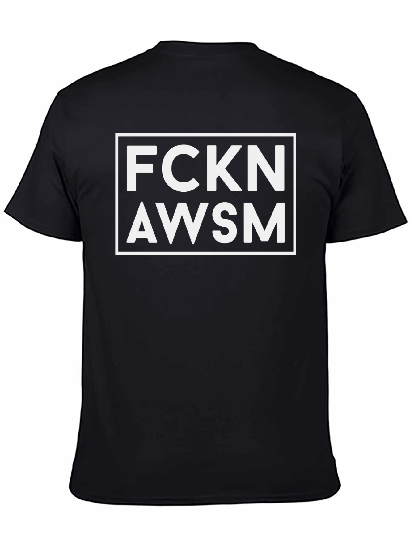 Black Fckn Awsm Graphic Tee - Bold Black T-Shirt view 4
