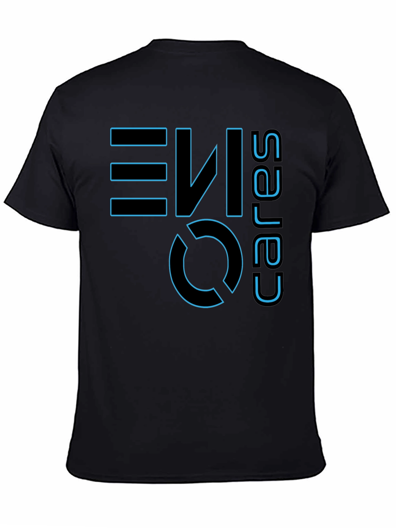 Black Evolve One Cares Graphic Tee - Stylish Black T-Shirt view 4
