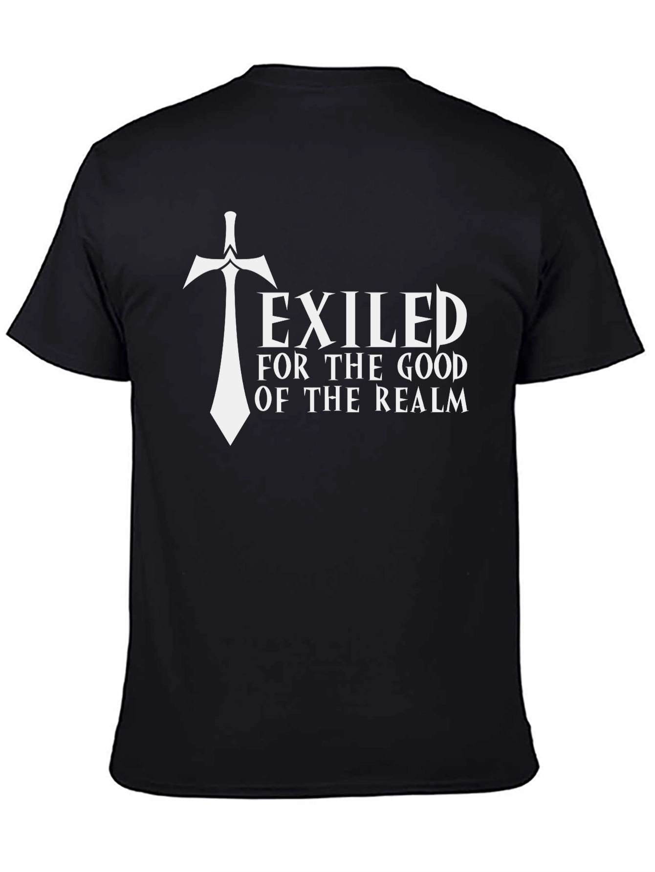 Black Exiled for the Good of the Realm Black T-Shirt view 4