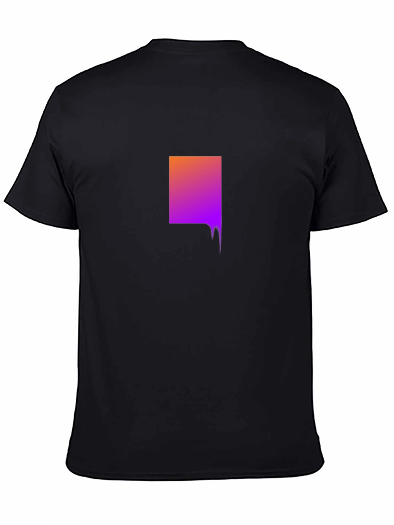 Black Gradient Square Drip Graphic Tee - Trendy Casual Wear view 4