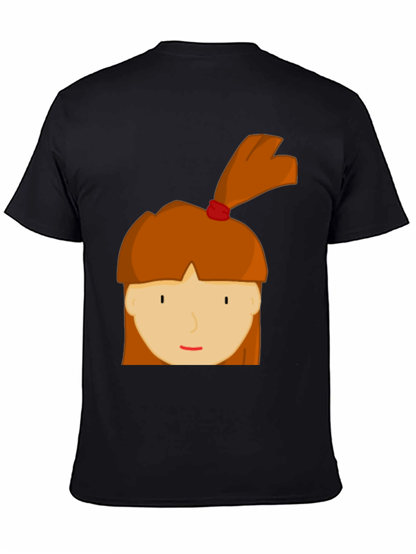 Black Cartoon Girl Graphic Tee - Fun & Casual Style view 4