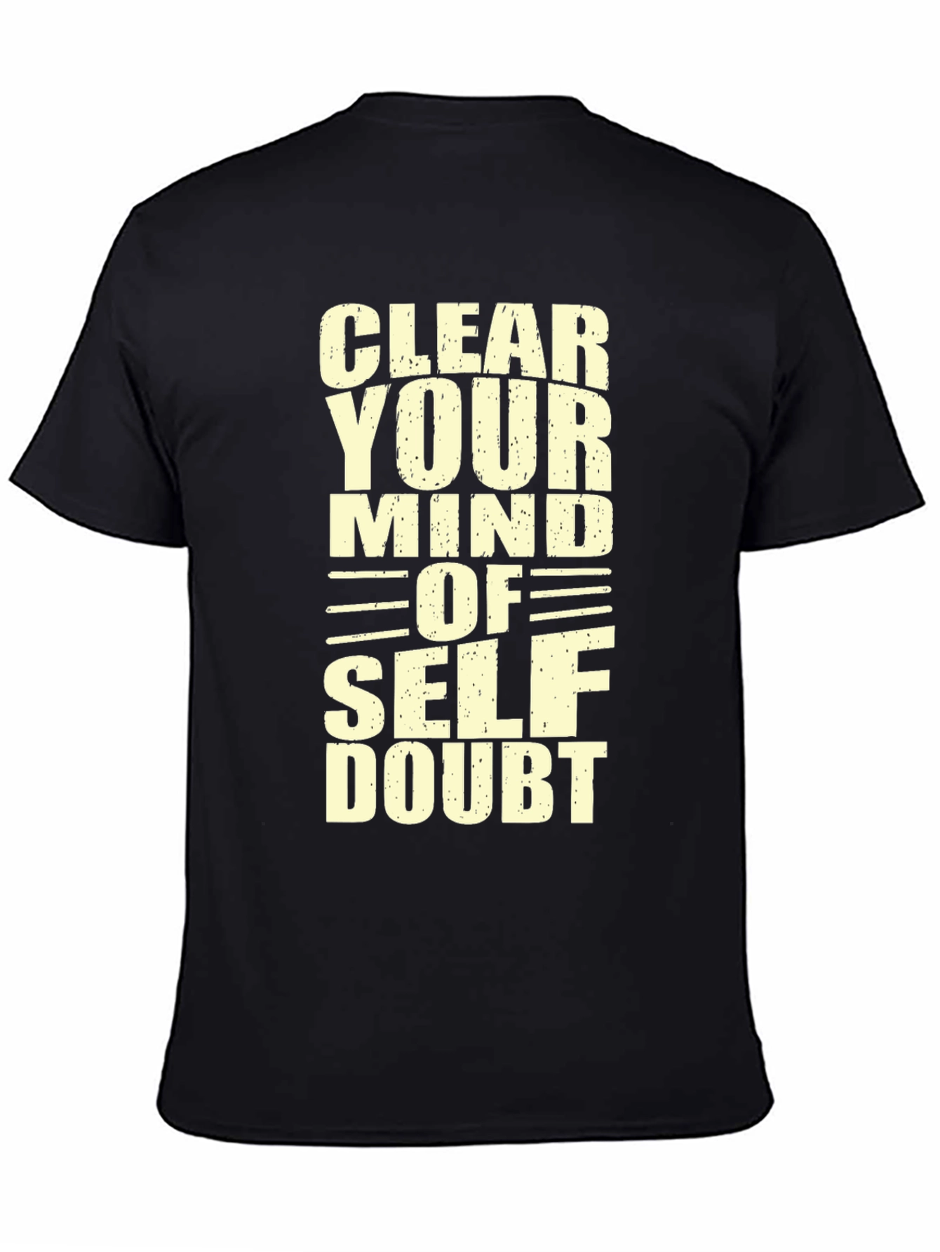 Black Clear Your Mind T-Shirt - Motivational Graphic Tee view 4