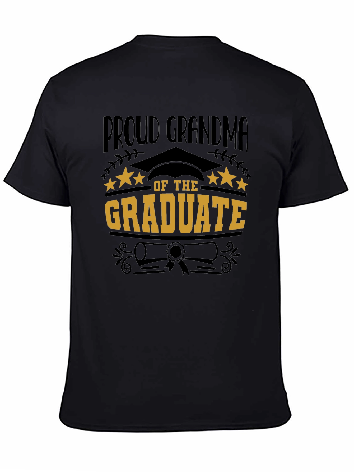 Black Proud Grandma of the Graduate T-Shirt view 4