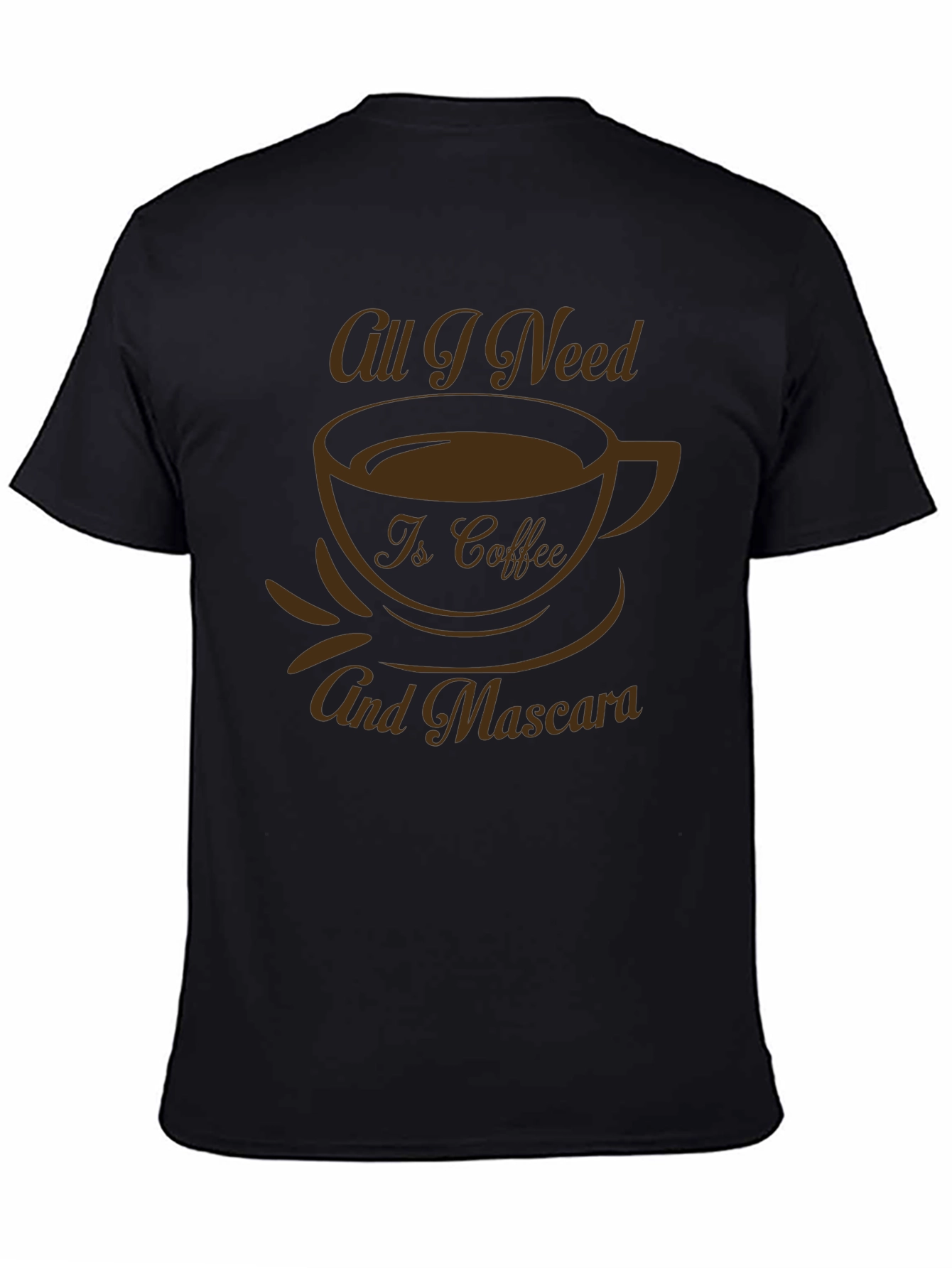Black Coffee & Mascara Graphic Tee - Black view 4