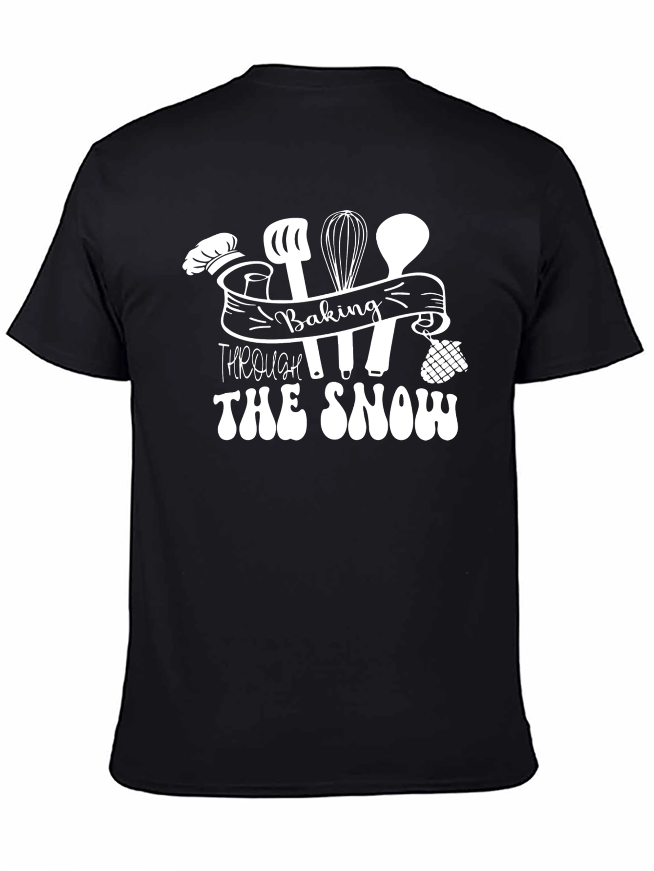 Black Baking Through The Snow Black Crew Neck T-Shirt view 4