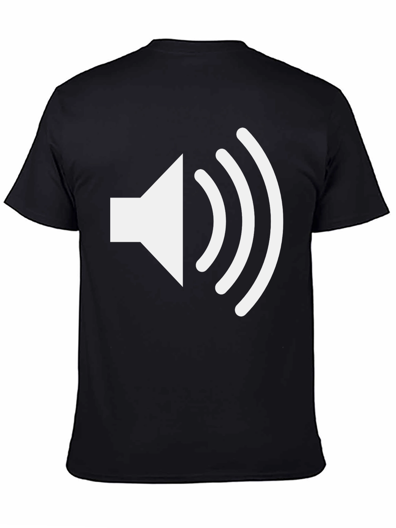 Black Sound Wave Graphic Tee - Black Cotton T-Shirt view 4