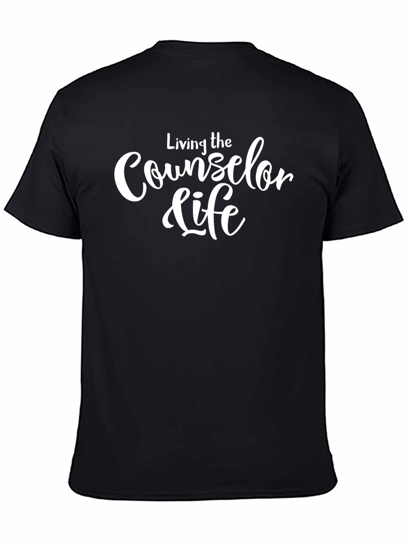 Black Counselor Life Tee - Black Casual T-Shirt view 4