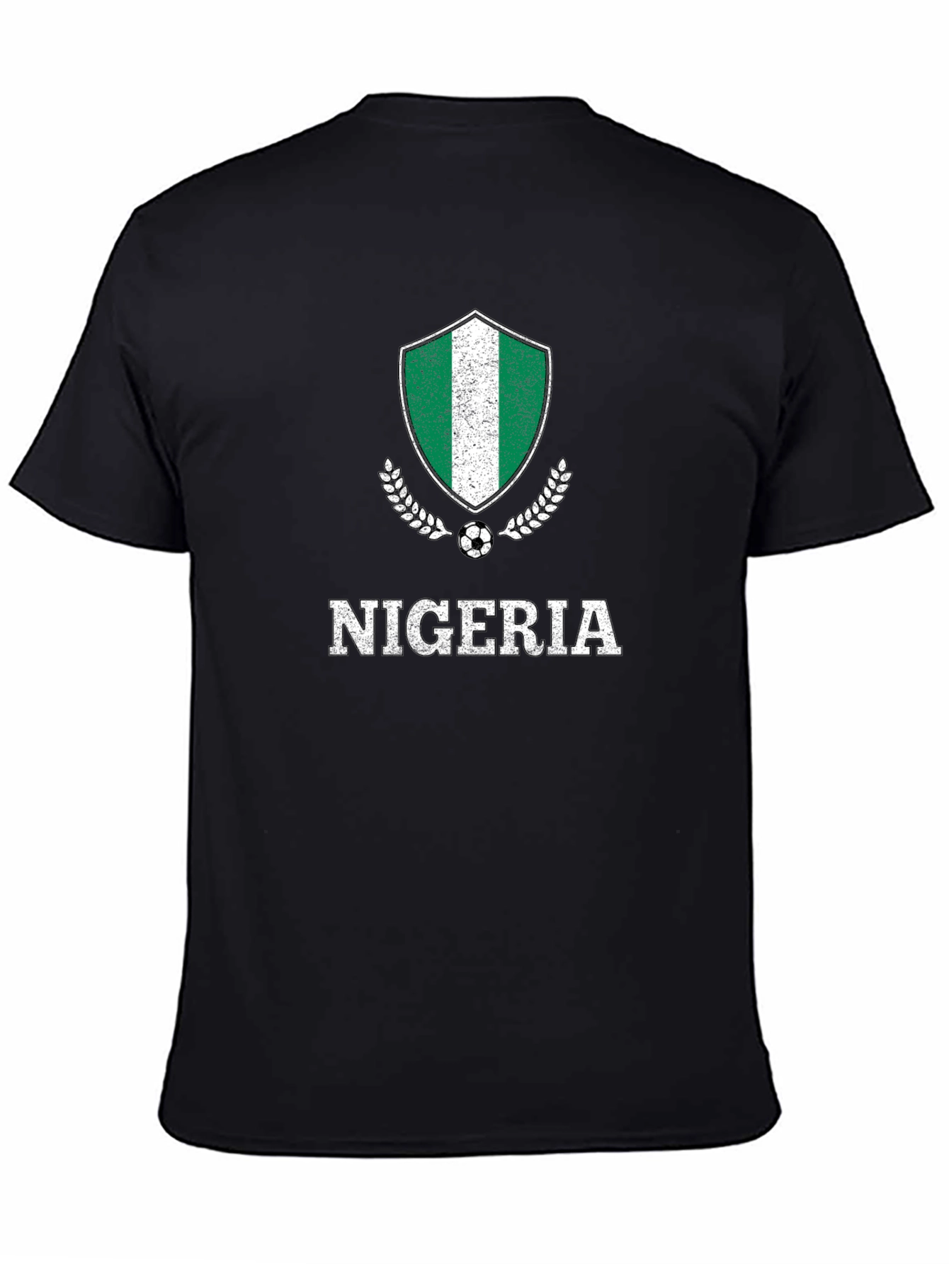 Black Nigeria Soccer T-Shirt - Country Pride Tee view 4