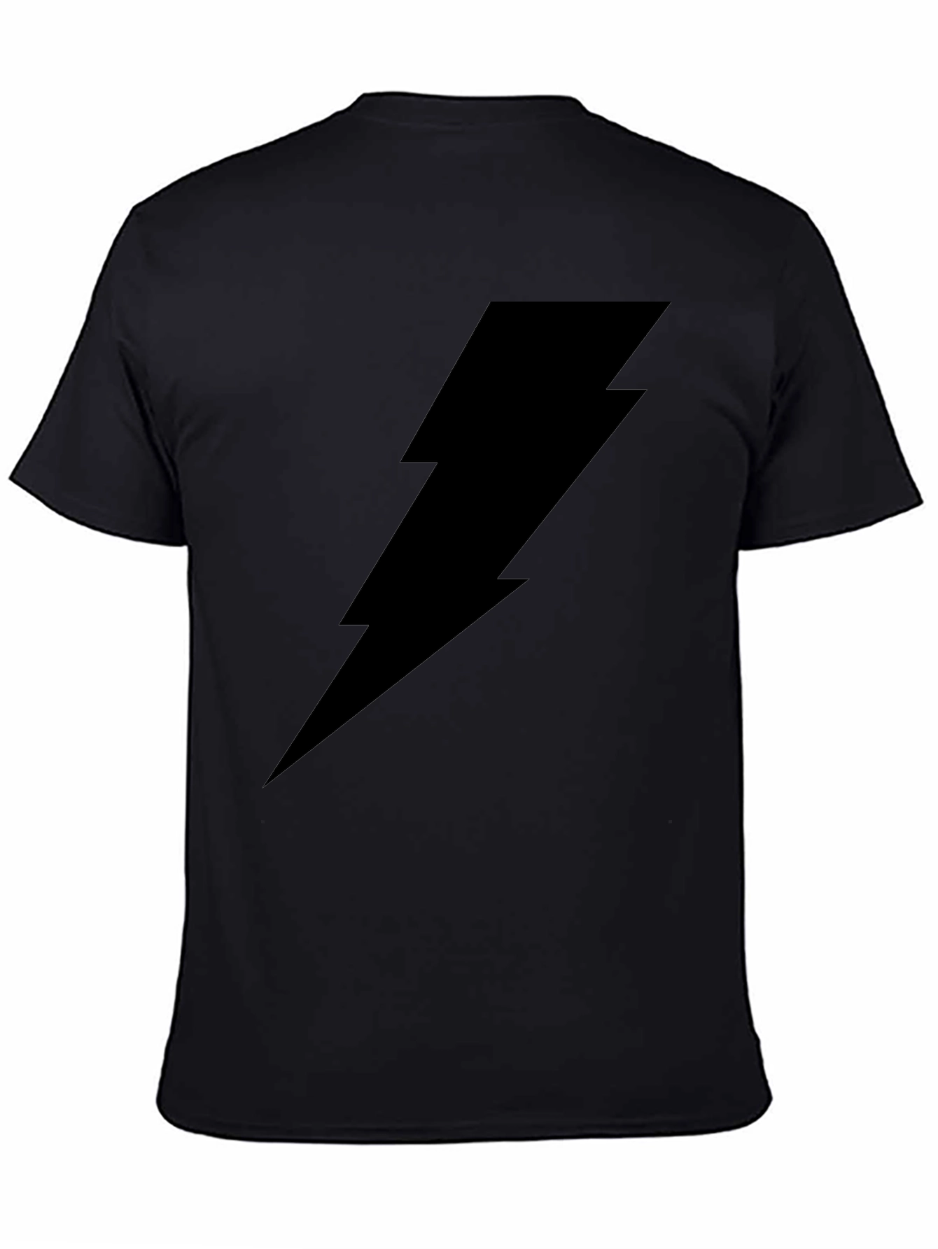 Black Black Lightning Bolt Graphic T-Shirt view 4