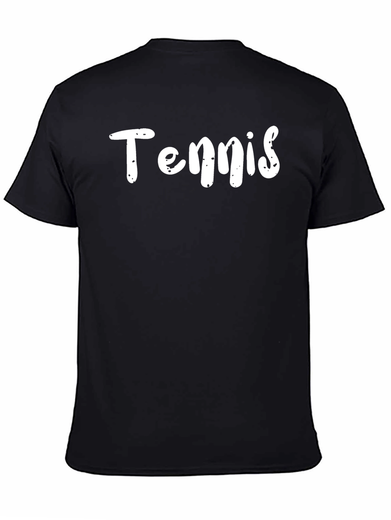 Black Tennis Graphic T-Shirt - Casual Style view 4