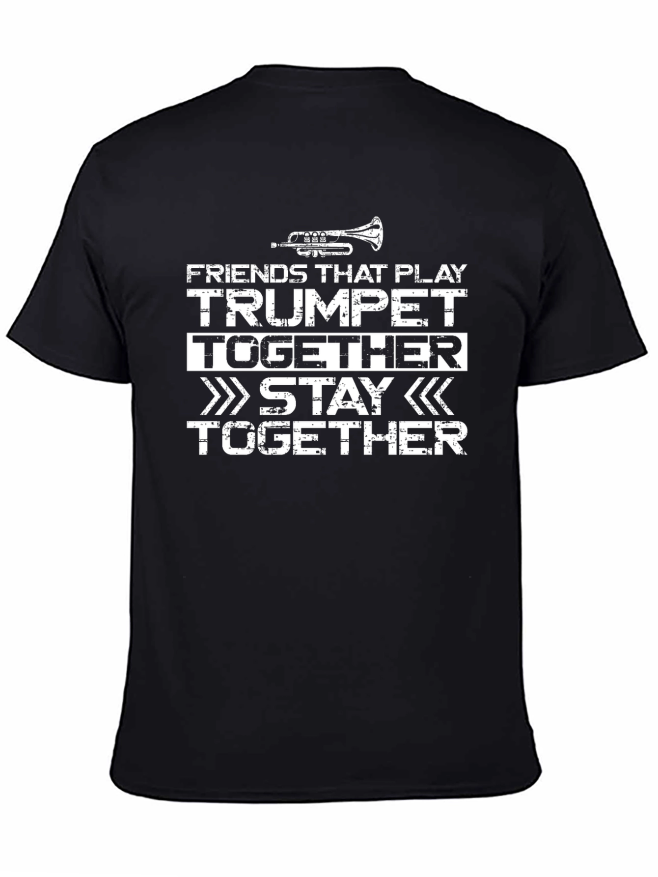 Black Trumpet Player T-Shirt - Friends That Play Together view 4
