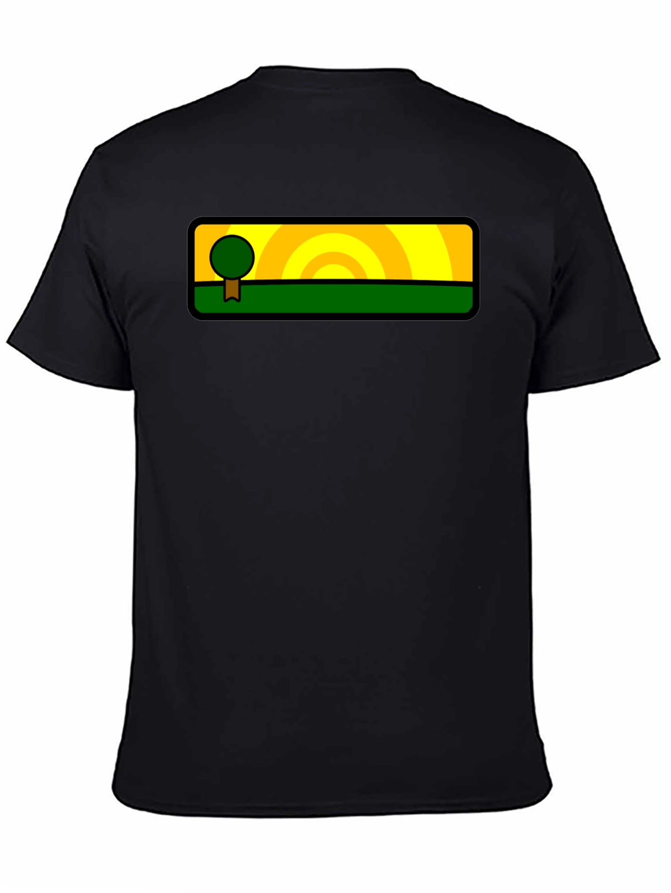 Black Nature Landscape Graphic Tee - Black view 4